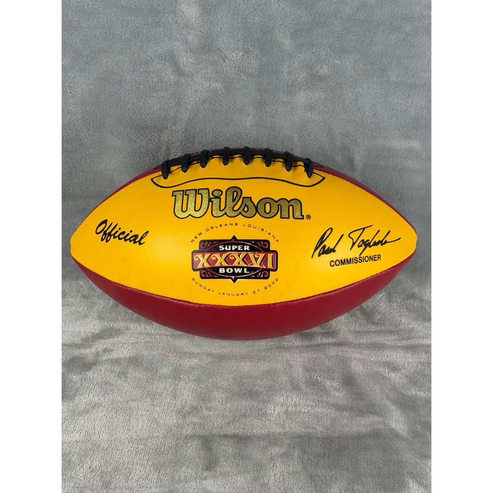 Wilson Super Bowl XXXVI Souvenir Football Jan 27 2002 Original Date pre 9/11